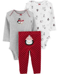 Conjunto 3pçs Carter's Pinguim